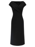 Vestido midi negro de viscosa Ermanno Scervino