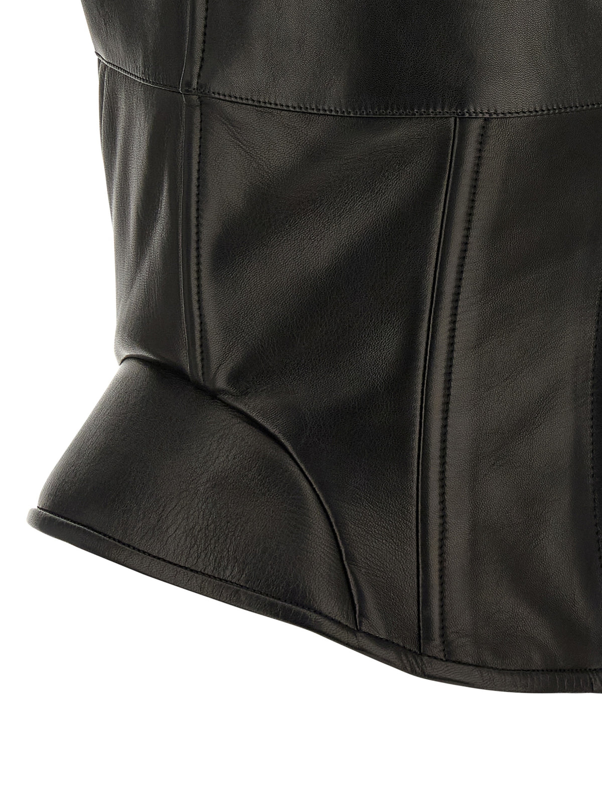 Ermanno Scervino Top Bustier Nero in Leer
