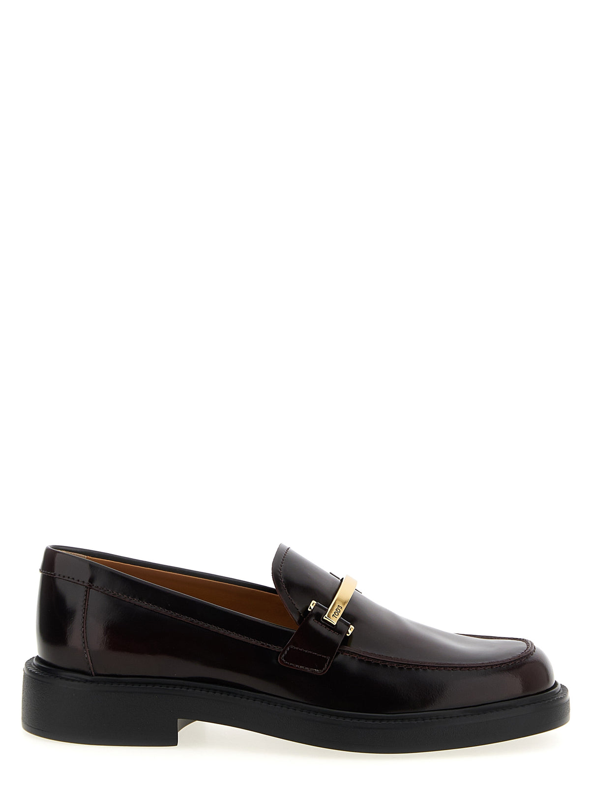 Mocasines sin cordones de piel de becerro burdeos de Tod's