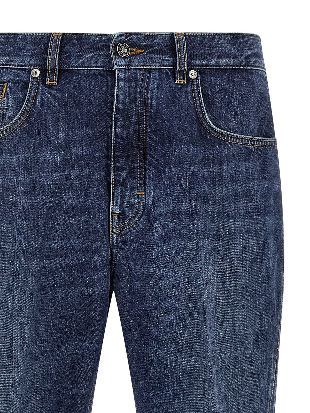 Jeans Givenchy azules de algodón de pierna recta