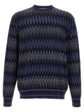 Cardigan Missoni in lana blu