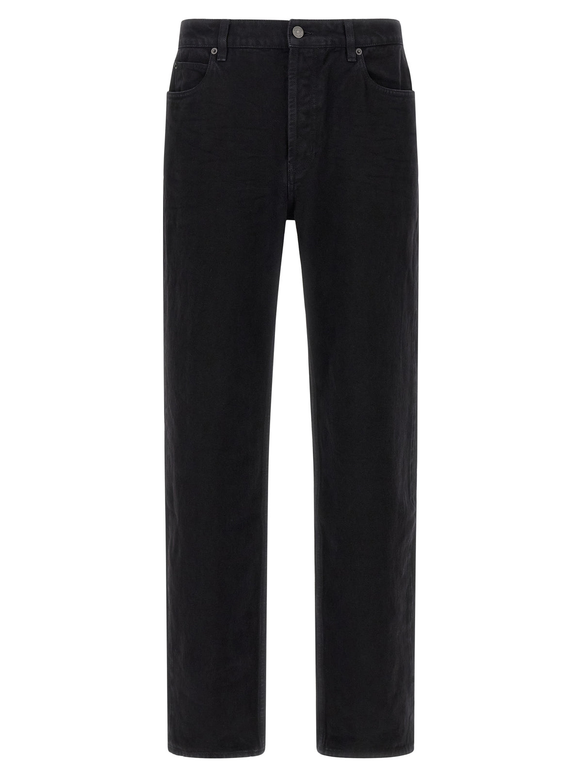 Saint Laurent svarta jeans i bomull med rak passform