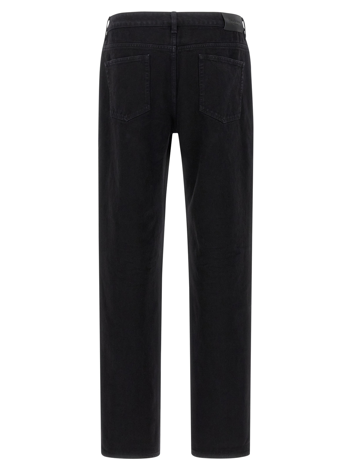 Saint Laurent svarta jeans i bomull med rak passform