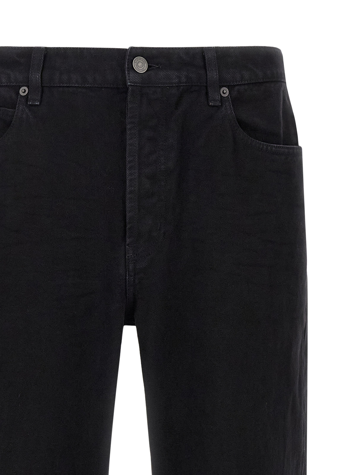 Saint Laurent svarta jeans i bomull med rak passform