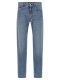 Fendi Blaue Baumwoll-Jeans mit geradem Bein