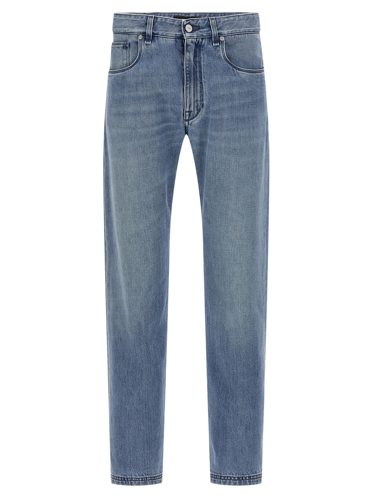 Fendi Blaue Baumwoll-Jeans mit geradem Bein