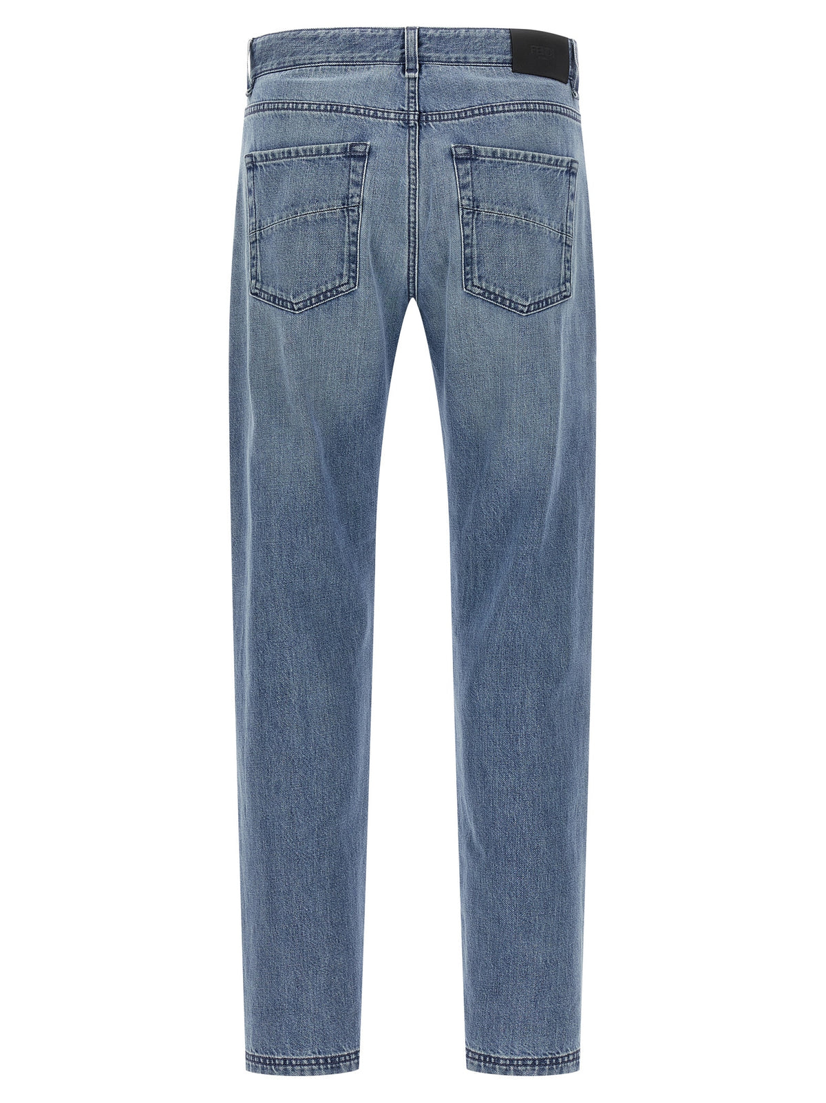 Fendi Blaue Baumwoll-Jeans mit geradem Bein