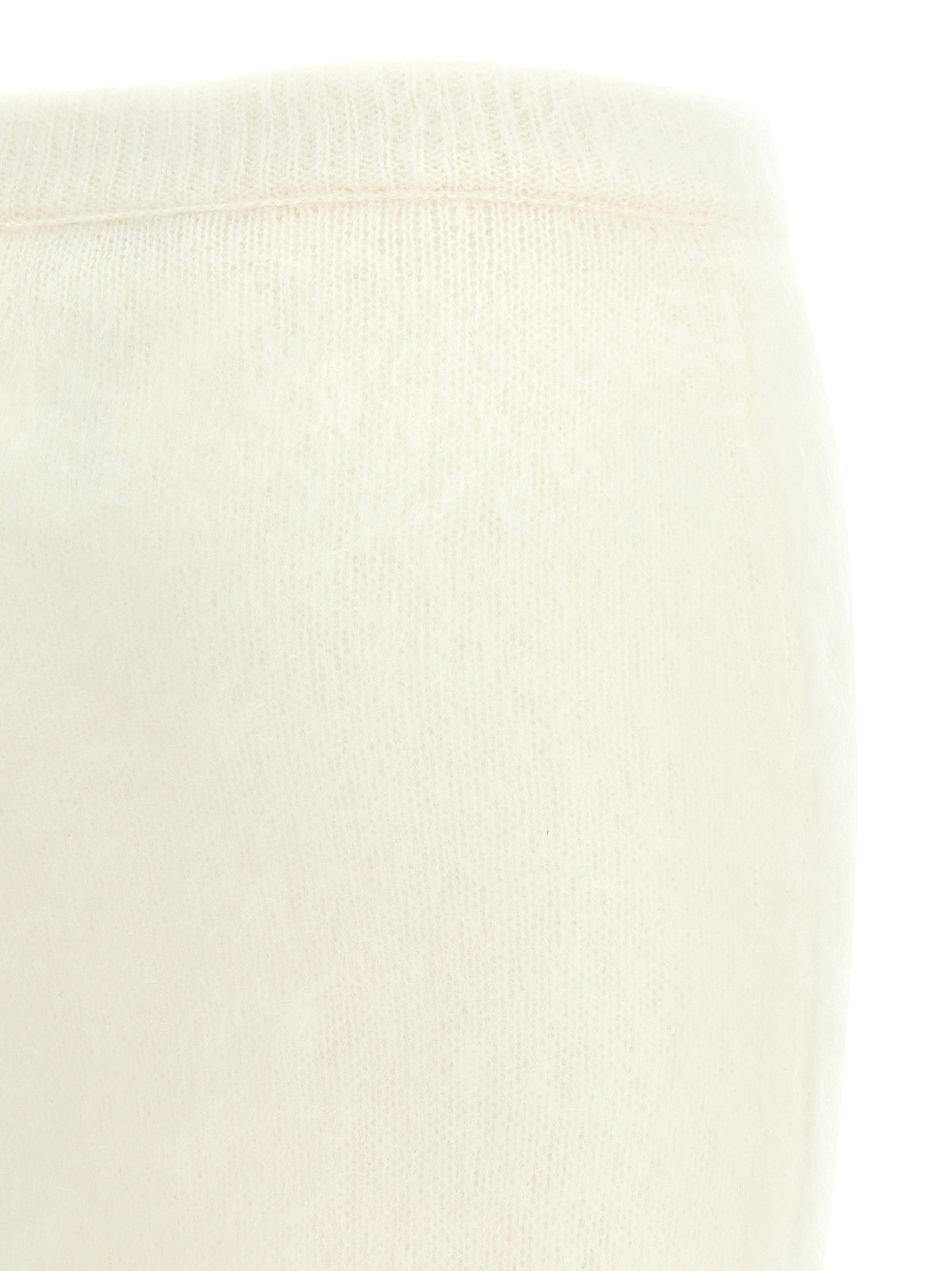 Alessandra Rich Gonna Midi Bianca i Misto Mohair