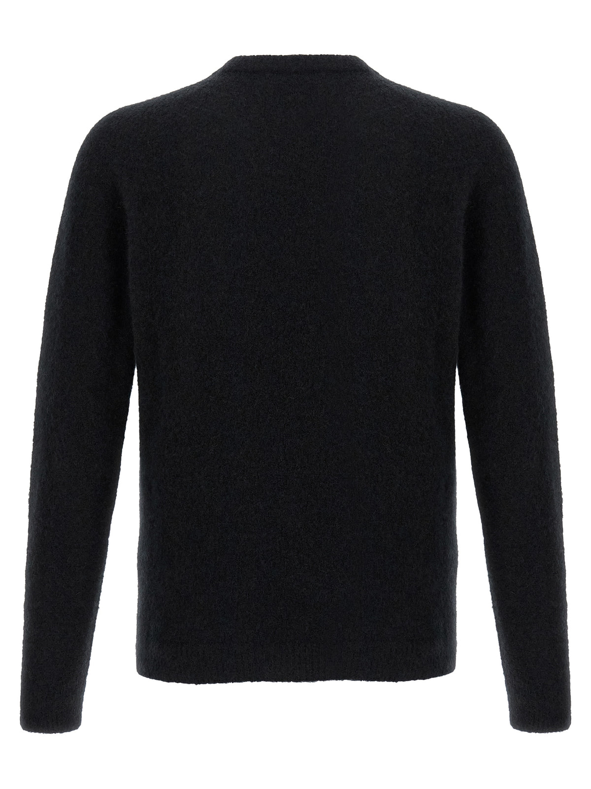 Roberto Collina Maglione Nero in Misto Cashmere e Seta