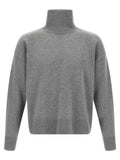 Ami Paris Rollkragenpullover in Grau aus Wolle und Kaschmir