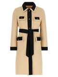Cappotto Valentino Garavani beige in lana vergine