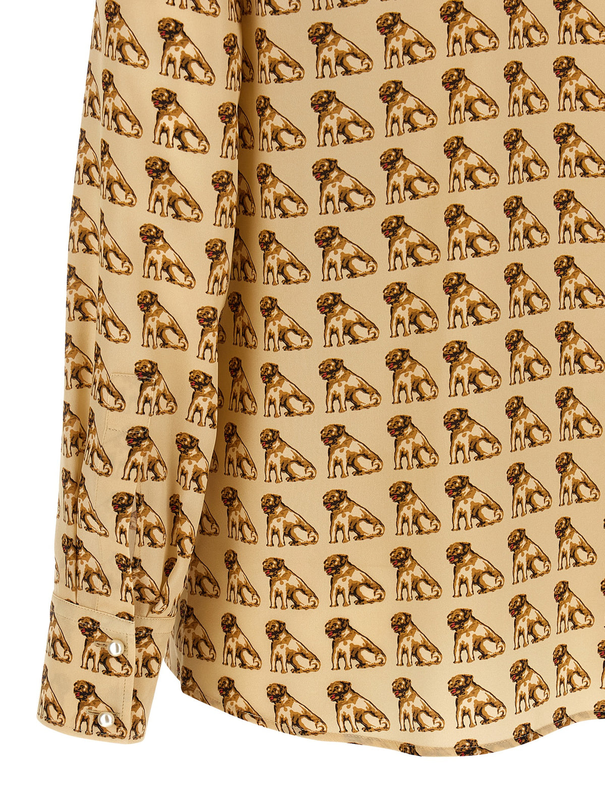 Valentino Garavani beige sidenskjorta
