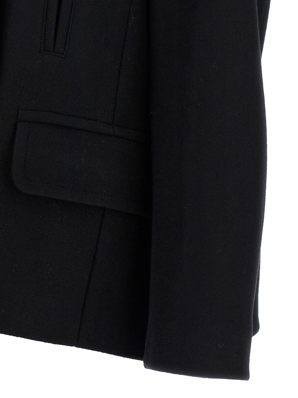 Cappotto nero in lana Dries Van Noten