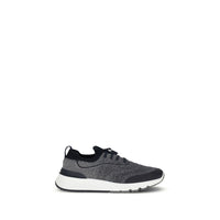 Sneakers sportive Brunello Cucinelli in cotone grigio