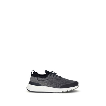 Sneakers sportive Brunello Cucinelli in cotone grigio