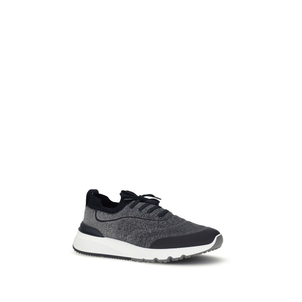 Sneakers sportive Brunello Cucinelli in cotone grigio