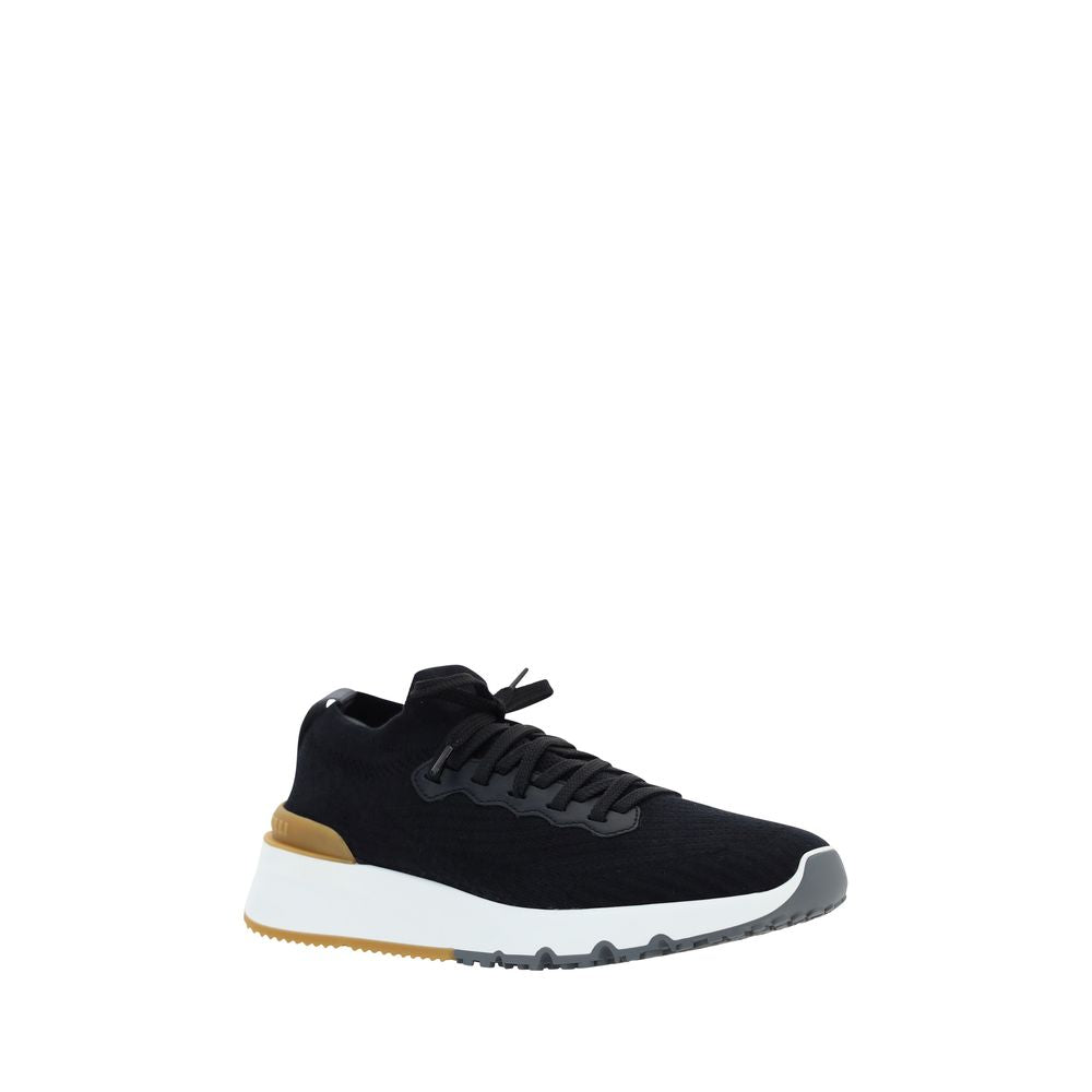 Baskets de sport Brunello Cucinelli en coton noir