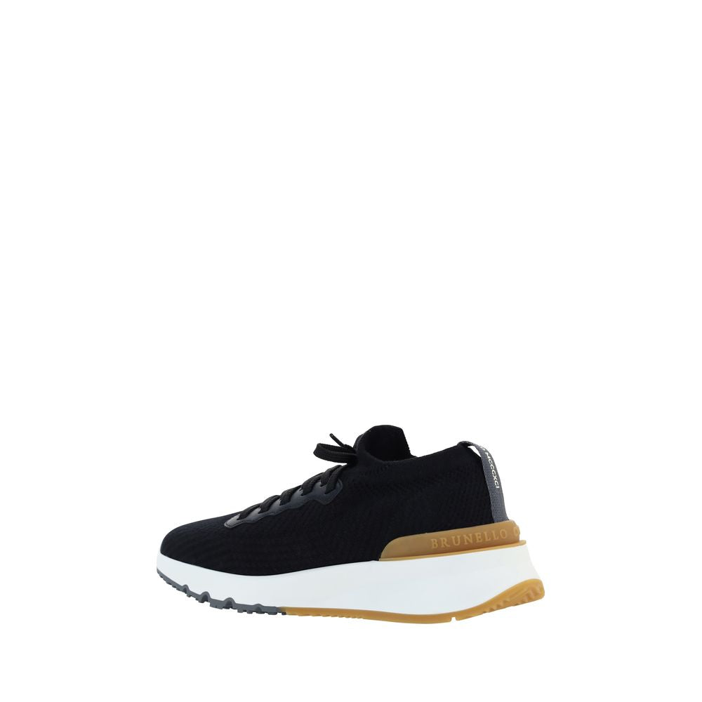 Baskets de sport Brunello Cucinelli en coton noir