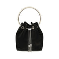 Sac bandoulière Jimmy Choo en coton noir
