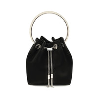 Jimmy Choo Black Cotton Shoulder Bag