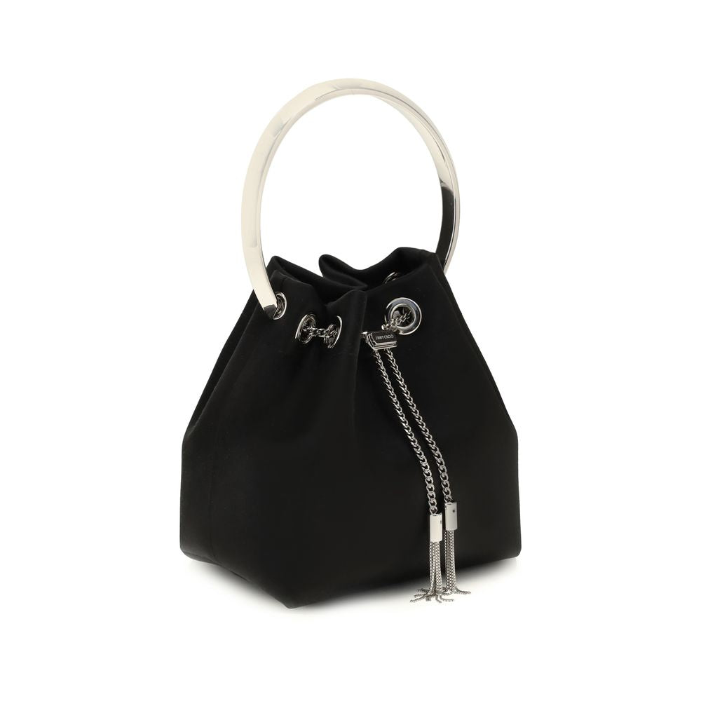 Sac bandoulière Jimmy Choo en coton noir