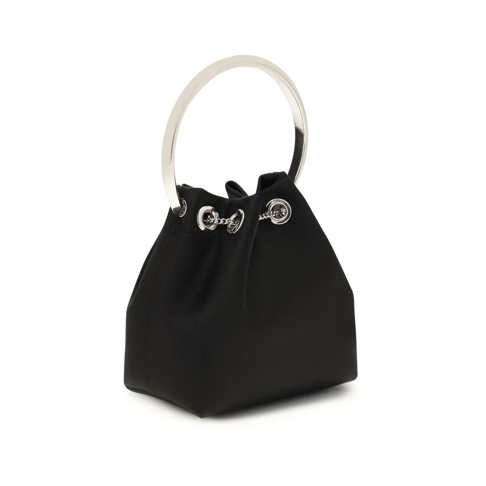 Sac bandoulière Jimmy Choo en coton noir