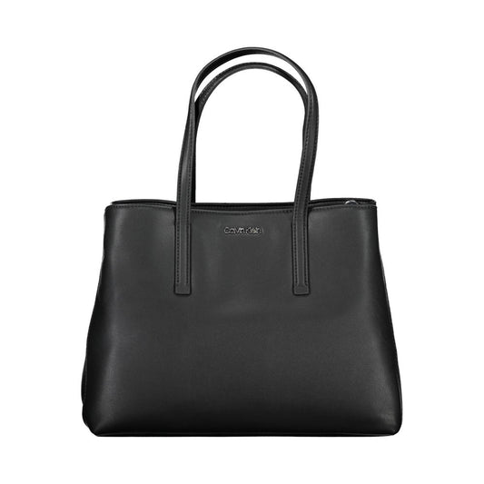 Borsa a mano da donna Calvin Klein in poliestere nero