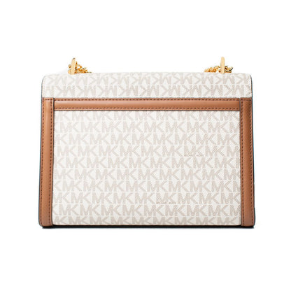 Borsa a tracolla in tela beige Michael Kors