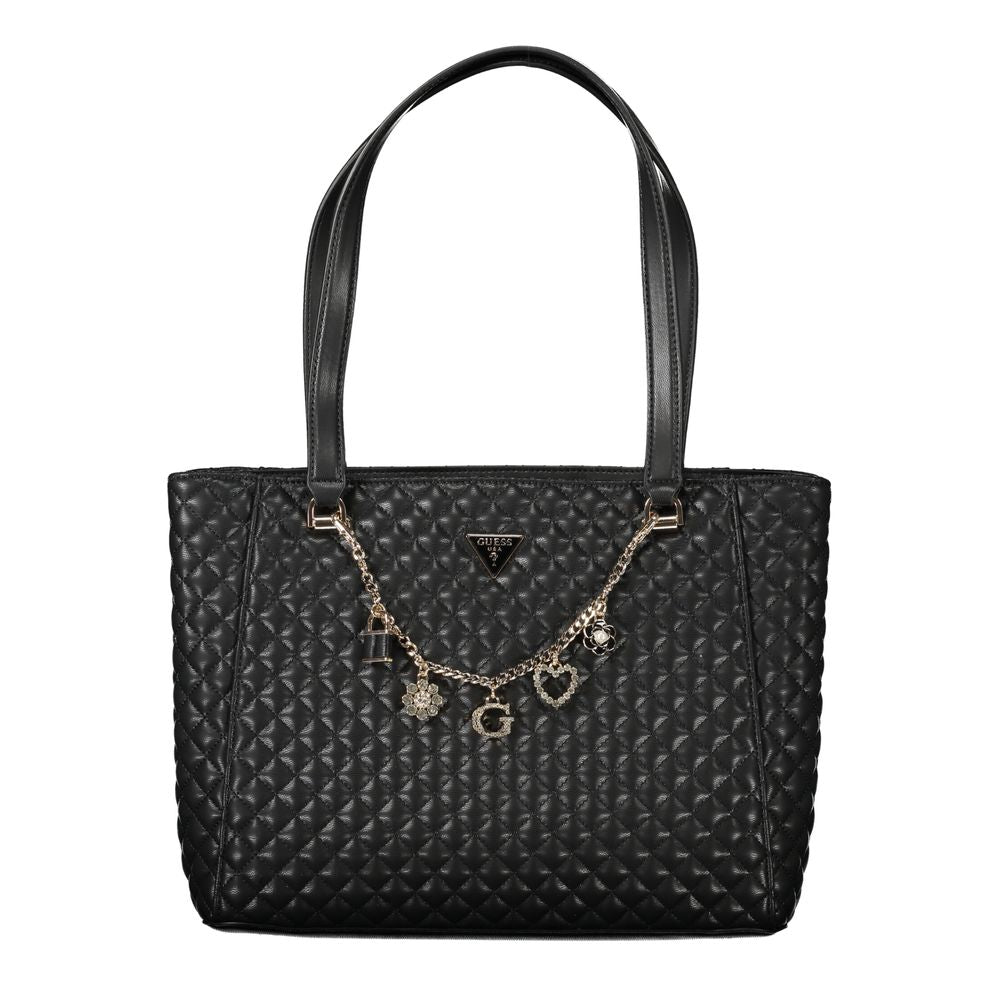 Borsa a mano da donna Guess Jeans in poliuretano nero