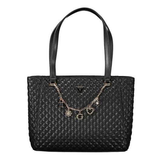 Borsa a mano da donna Guess Jeans in poliuretano nero
