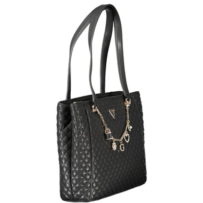 Borsa a mano da donna Guess Jeans in poliuretano nero