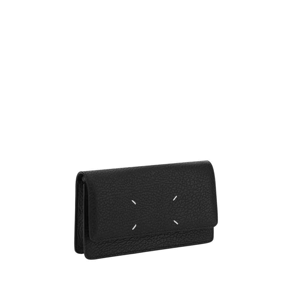 Portefeuille Maison Margiela en cuir de veau noir Bos Taurus