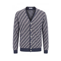 Malo Blue Linen Men Cardigan