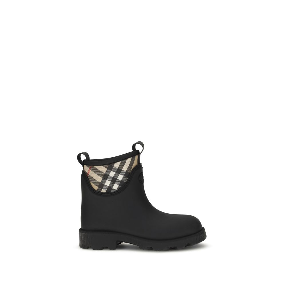 Bottes en caoutchouc noires Burberry