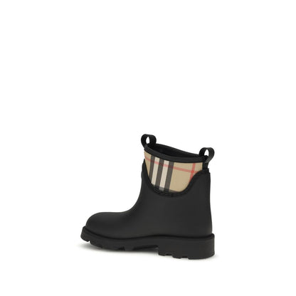 Bottes en caoutchouc noires Burberry