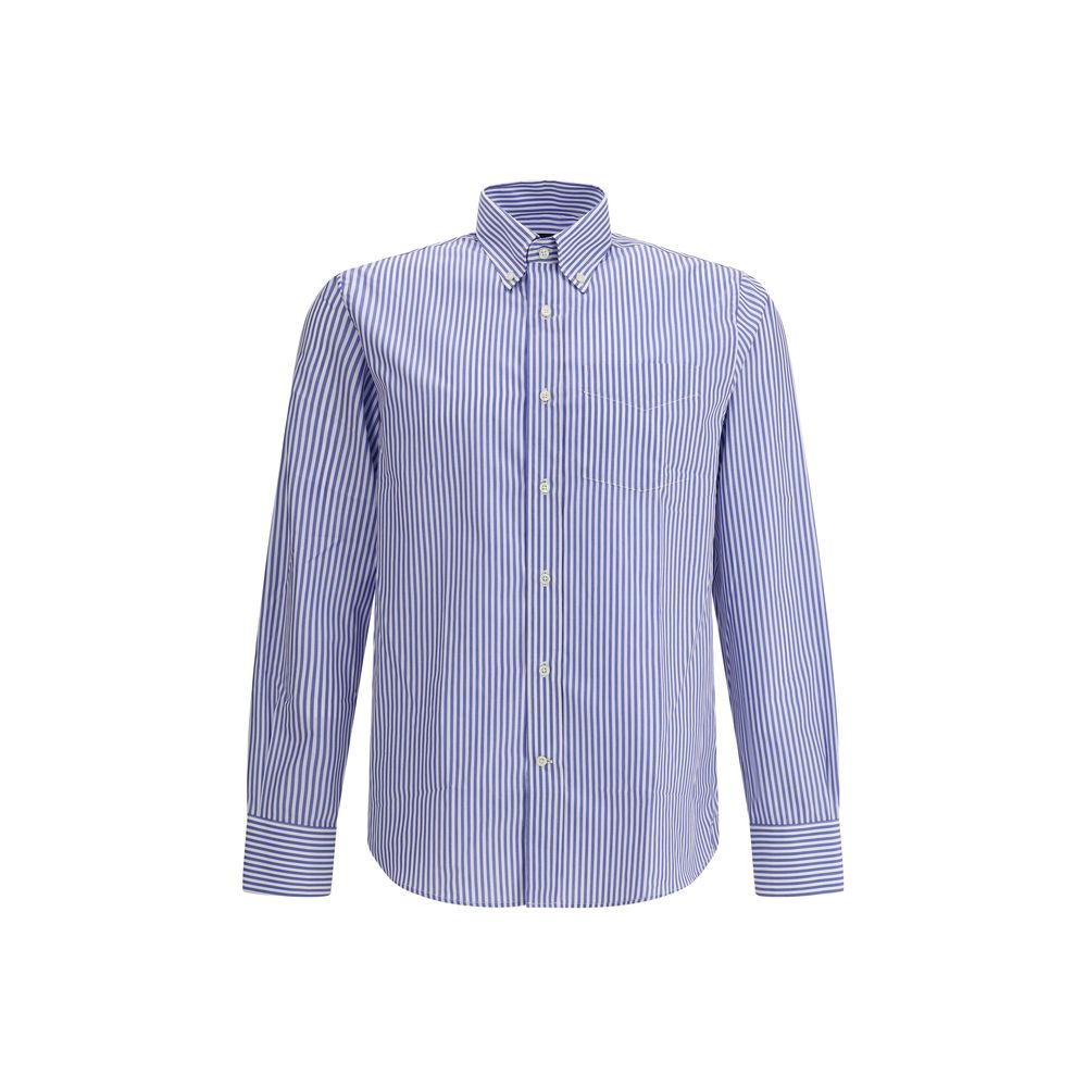 Chemise à motifs en coton bleu Deperlu