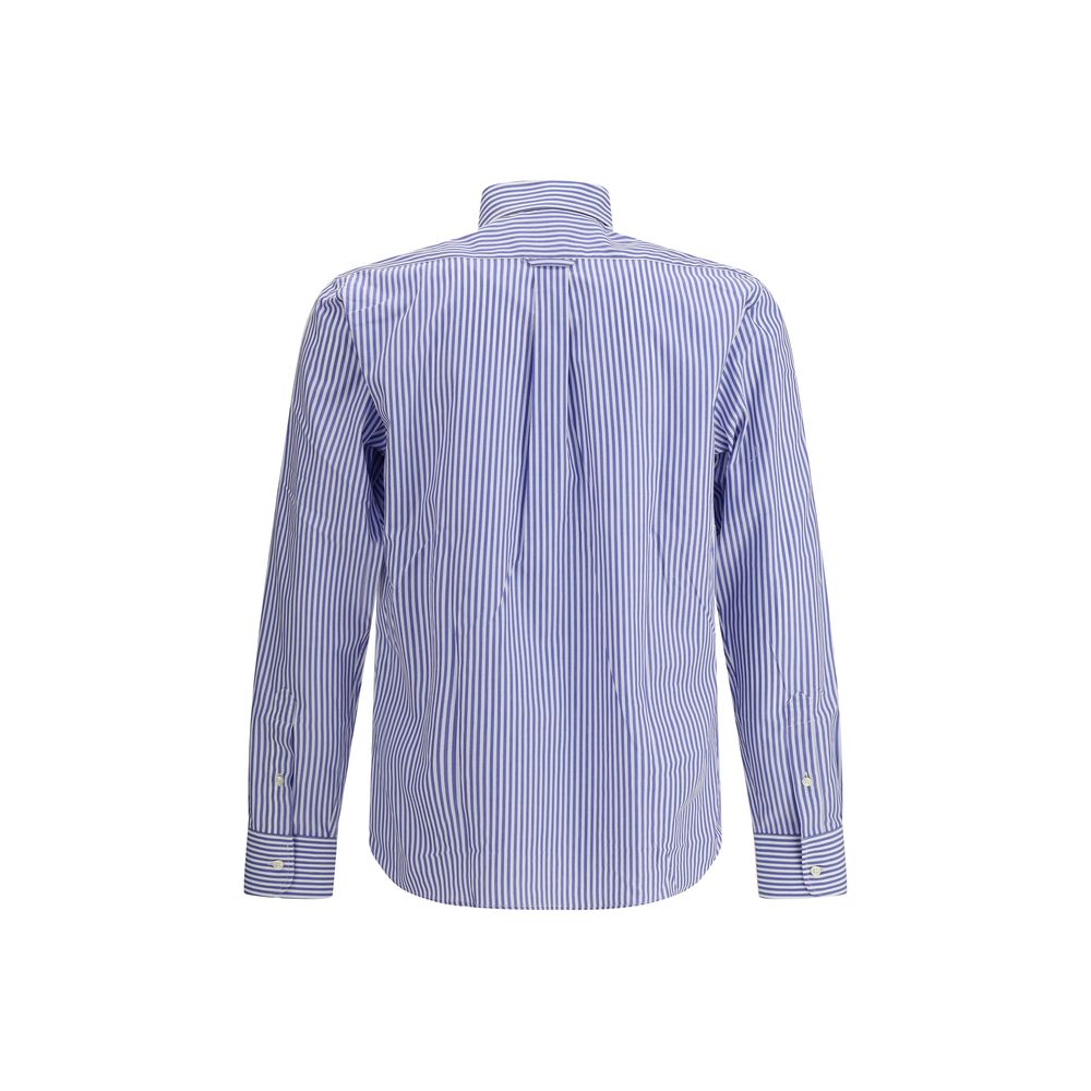 Chemise à motifs en coton bleu Deperlu