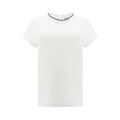T-Shirt Brunello Cucinelli in Elastan Bianca