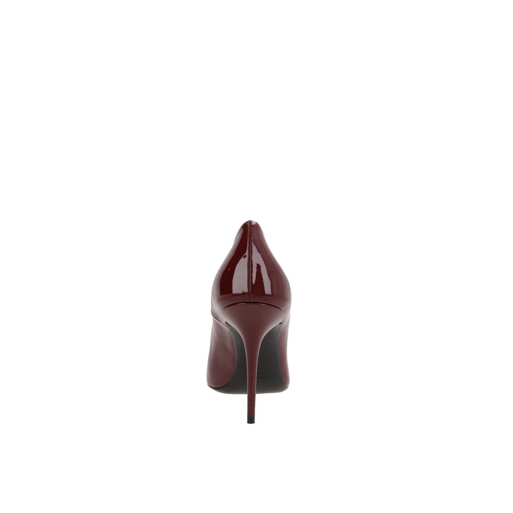Décolleté con plateau Saint Laurent in pelle di vitello bordeaux