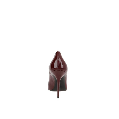 Saint Laurent Bordeaux Calfskin Platform Pumps