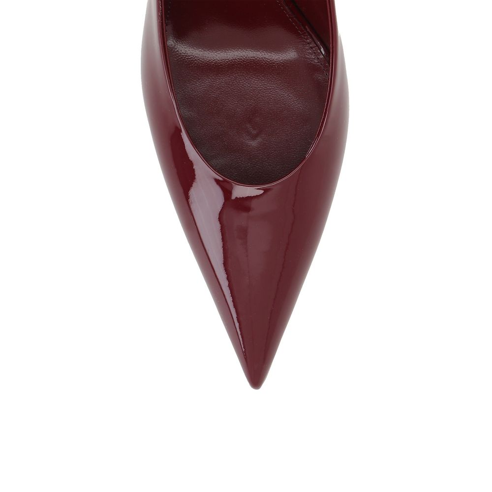 Décolleté con plateau Saint Laurent in pelle di vitello bordeaux