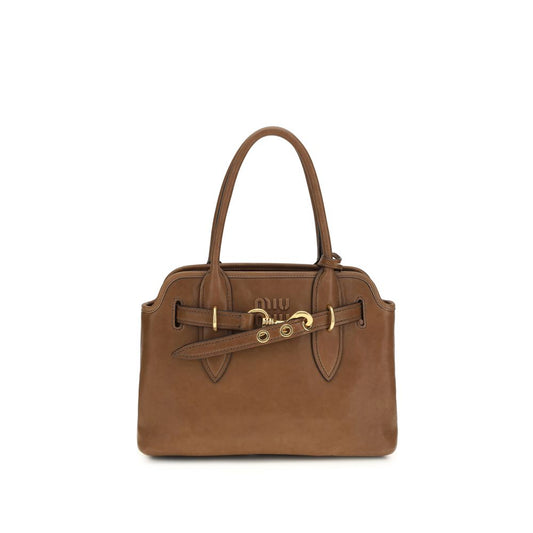 Borsa Miu Miu in pelle di agnello marrone Ovis Aries Aries