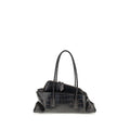 Borsa a Spalla The Attico in Pelle di Vitello Nera Bos Taurus