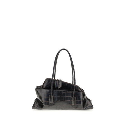 Borsa a Spalla The Attico in Pelle di Vitello Nera Bos Taurus