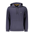 Felpa con cappuccio da uomo in cotone blu Hugo Boss