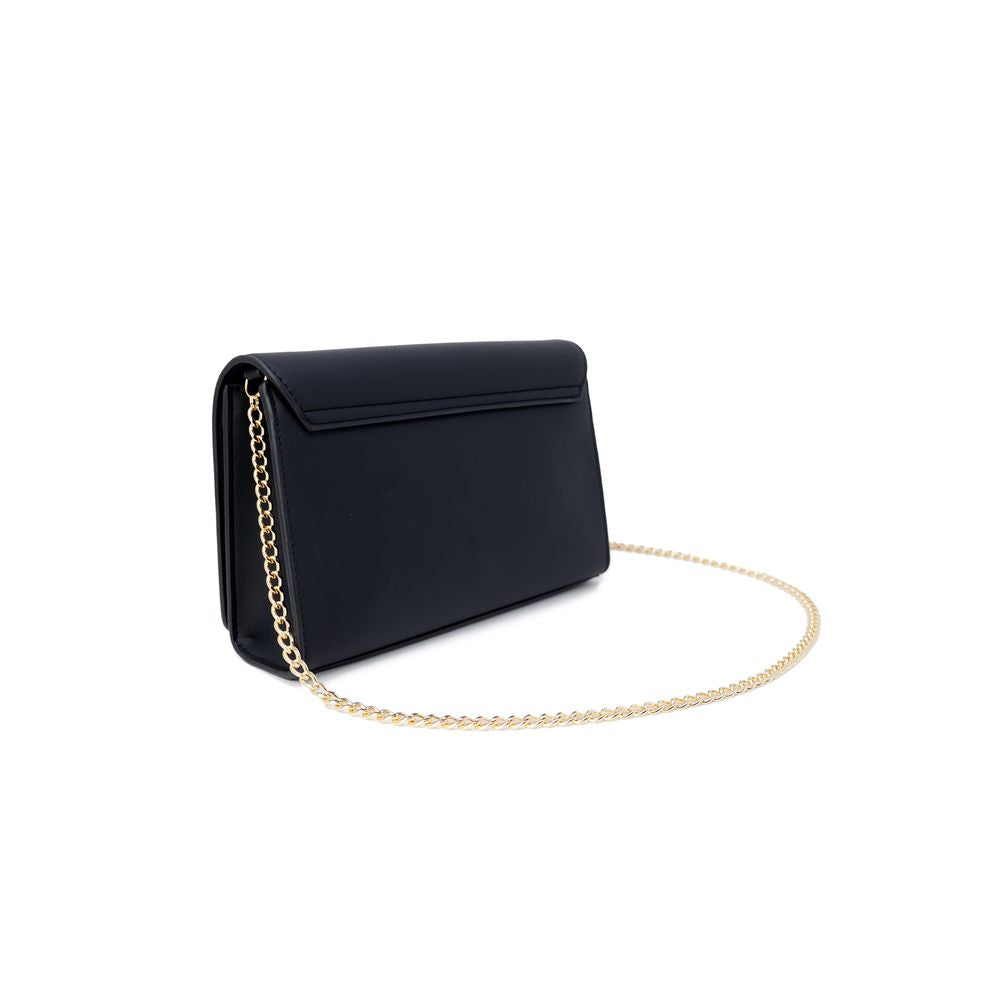 Borsa a mano nera in polietilene Love Moschino