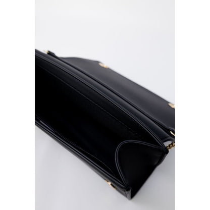 Borsa a mano nera in polietilene Love Moschino