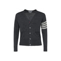 Cardigan Thom Browne en laine grise Oves Aries