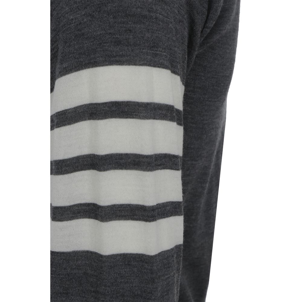 Cardigan Oves Aries in lana grigia Thom Browne
