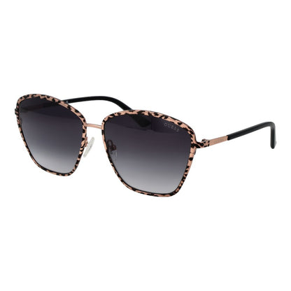 Lunettes de soleil Guess en métal doré rose